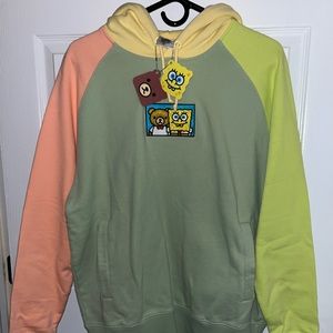 Teddy Fresh SpongeBob M Color Block Hoodie (New)